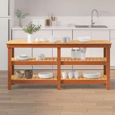 STÓŁ WARSZTATOWY Z PÓŁKĄ WOSKOWY BRĄZ 181.5X 50X 80CM