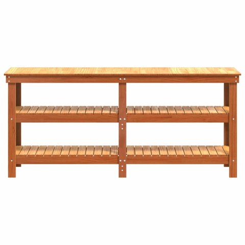 STÓŁ WARSZTATOWY Z PÓŁKĄ WOSKOWY BRĄZ 181.5X 50X 80CM