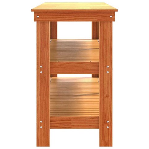 STÓŁ WARSZTATOWY Z PÓŁKĄ WOSKOWY BRĄZ 181.5X 50X 80CM