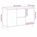 SZAFKA KOMODA CZARNY 102X35X60CM