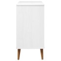 KOMODA MOLDE BIAŁA 80X40X80CM LITE DREWNO SOSNOWE