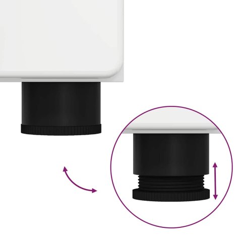 ZESTAW MEBLI ŁAZIENKOWYCH Z PÓŁKĄ TULUM POŁYSK BIAŁY