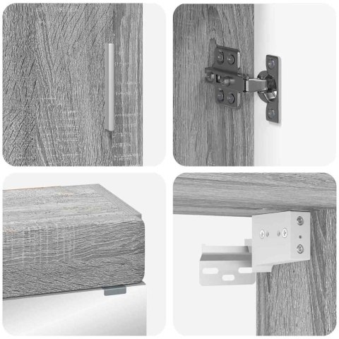 ZESTAW MEBLI ŁAZIENKOWYCH Z PÓŁKĄ Z DRZWIAMI TULUM SZARY SONOMA