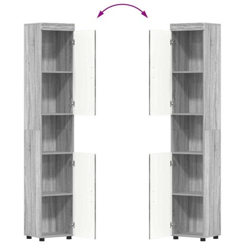 ZESTAW MEBLI ŁAZIENKOWYCH Z PÓŁKĄ Z DRZWIAMI TULUM SZARY SONOMA