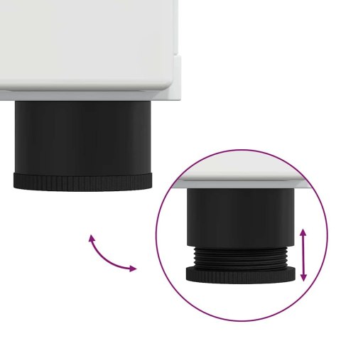 ZESTAW MEBLI ŁAZIENKOWYCH Z SZUFLADĄ TULUM POŁYSK BIAŁY