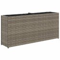 DONICA OGRODOWA OGRODOWA Z 2 WKŁADAMI SZARA 90X20X40CM RATTAN PE