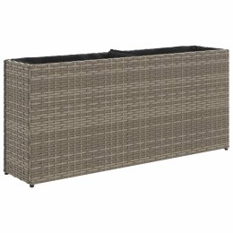 DONICA OGRODOWA OGRODOWA Z 2 WKŁADAMI SZARA 90X20X40CM RATTAN PE