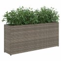 DONICA OGRODOWA OGRODOWA Z 2 WKŁADAMI SZARA 90X20X40CM RATTAN PE
