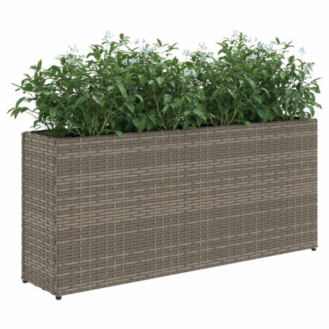 DONICA OGRODOWA OGRODOWA Z 2 WKŁADAMI SZARA 90X20X40CM RATTAN PE