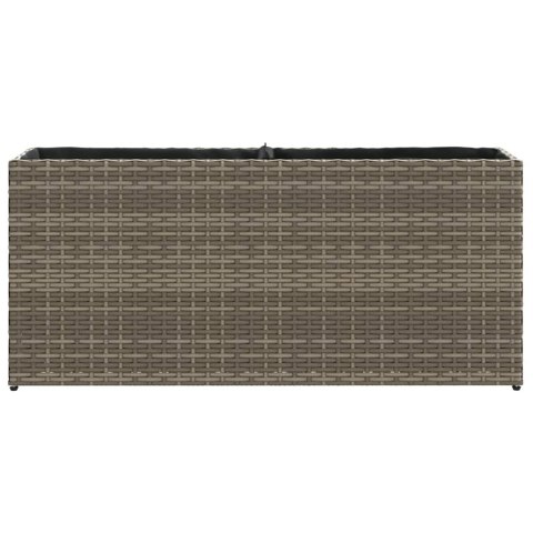 DONICA OGRODOWA OGRODOWA Z 2 WKŁADAMI SZARA 90X20X40CM RATTAN PE