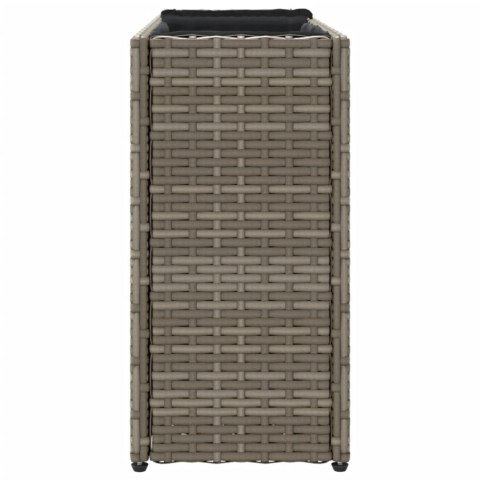 DONICA OGRODOWA OGRODOWA Z 2 WKŁADAMI SZARA 90X20X40CM RATTAN PE
