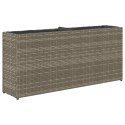 DONICA OGRODOWA OGRODOWA Z 2 WKŁADAMI SZARA 90X20X40CM RATTAN PE