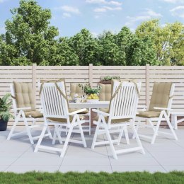 PODUSZKI NA KRZESŁA Z WYSOKIM OPARCIEM 6 SZT. BEŻOWE OXFORD