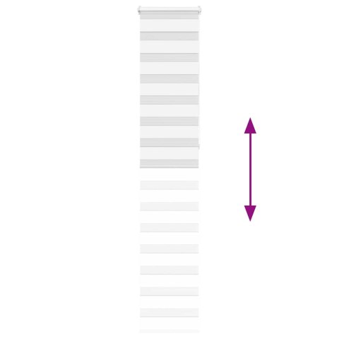 ROLETA ZEBRA BIAŁA SZEROKOŚĆ TKANINY 35,9CM POLIESTER