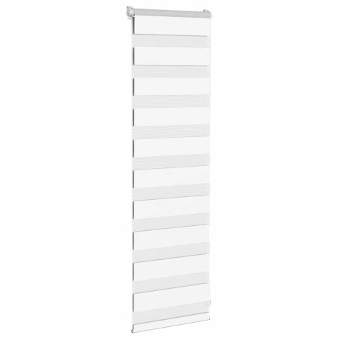 ROLETA ZEBRA BIAŁA SZEROKOŚĆ TKANINY 40,9CM POLIESTER