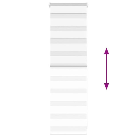 ROLETA ZEBRA BIAŁA SZEROKOŚĆ TKANINY 40,9CM POLIESTER