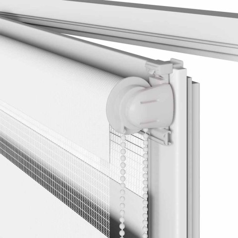 ROLETA ZEBRA BIAŁA SZEROKOŚĆ TKANINY 45,9CM POLIESTER