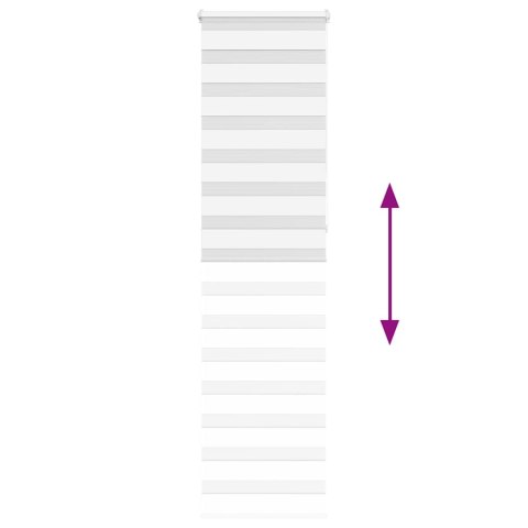 ROLETA ZEBRA BIAŁA SZEROKOŚĆ TKANINY 55,9CM POLIESTER