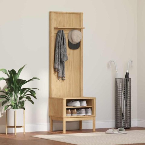 SZAFKA DO KORYTARZA Z PÓŁKĄ FLORO WOSKOWY BRĄZ 50X40X158CM