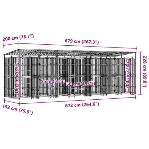 KOJEC DLA PSA ZAGRODA WYBIEG KLATKA Z DACHEM 12,9M²