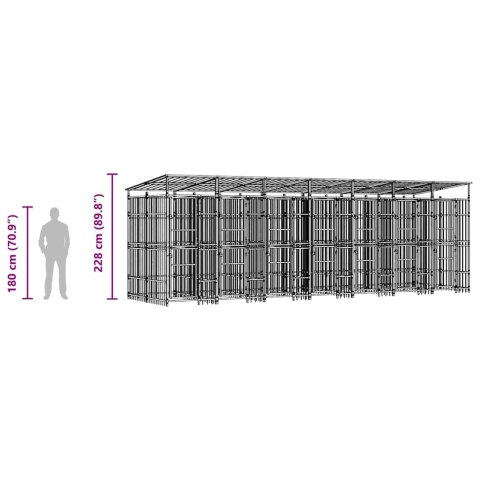 KOJEC DLA PSA ZAGRODA WYBIEG KLATKA Z DACHEM 12,9M²