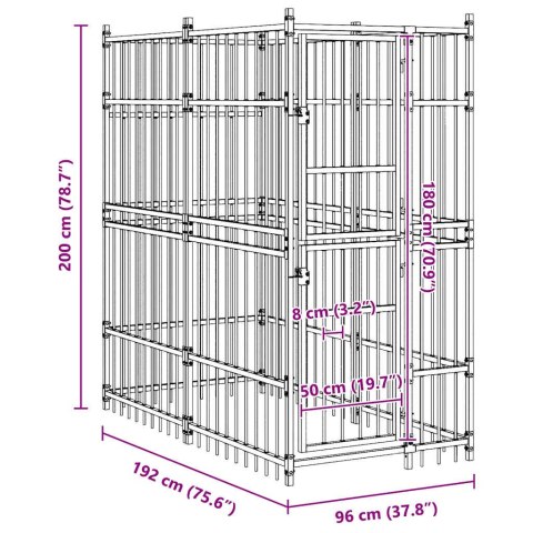 KOJEC ZEWNĘTRZNY DLA PSA STALOWY 184M²