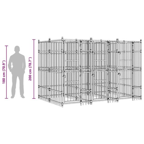 KOJEC ZEWNĘTRZNY DLA PSA STALOWY 553M²