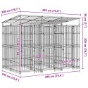 KOJEC ZEWNĘTRZNY DLA PSÓW Z ZADASZENIEM STALOWY 5,53M²
