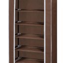 MATERIAŁOWA SZAFKA NA BUTY Z OSŁONĄ 57X29X162CM BRĄZOWA