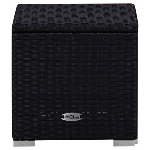 LEŻAK Z PODUSZKĄ I STOLIKIEM POLIRATTAN NIEBIESKI