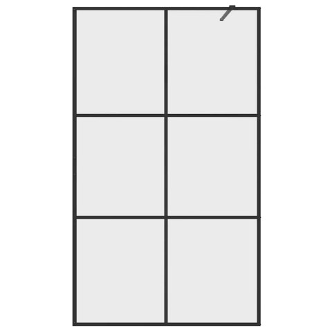 ŚCIANKA PRYSZNICOWA PRZEZROCZYSTE SZKŁO ESG 115X195CM CZARNA