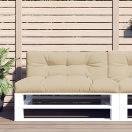 PODUSZKI NA SOFĘ Z PALET 2 SZT. BEŻOWE TKANINA