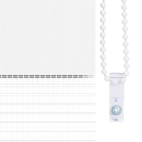 ROLETA ZEBRA BIAŁA SZEROKOŚĆ TKANINY 100,9CM POLIESTER