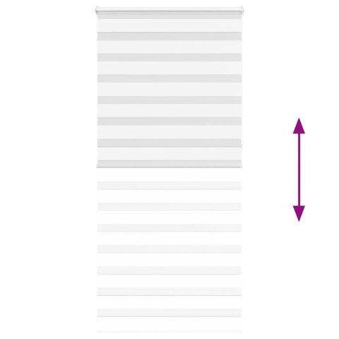 ROLETA ZEBRA BIAŁA SZEROKOŚĆ TKANINY 90,9CM POLIESTER