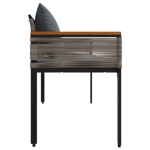 ŁAWKA OGRODOWA SZARY I CIEMNOSZARY 117X54X74.5CM