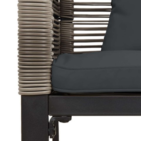 ŁAWKA OGRODOWA SZARY I CIEMNOSZARY 117X54X74.5CM