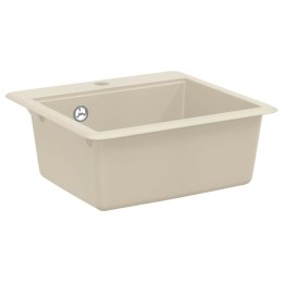 ZLEW BEŻOWY 470X440MM GRANIT