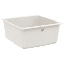 ZLEW BIAŁY 430X460MM 80% KWARC I 20% ŻYWICA