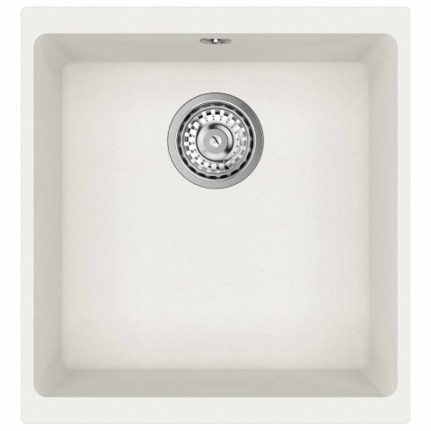 ZLEW BIAŁY 430X460MM 80% KWARC I 20% ŻYWICA