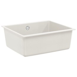 ZLEW BIAŁY 530X460MM 80% KWARC I 20% ŻYWICA