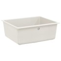 ZLEW BIAŁY 530X460MM 80% KWARC I 20% ŻYWICA