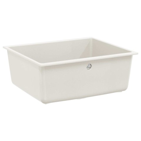 ZLEW BIAŁY 530X460MM 80% KWARC I 20% ŻYWICA