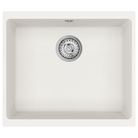 ZLEW BIAŁY 530X460MM 80% KWARC I 20% ŻYWICA