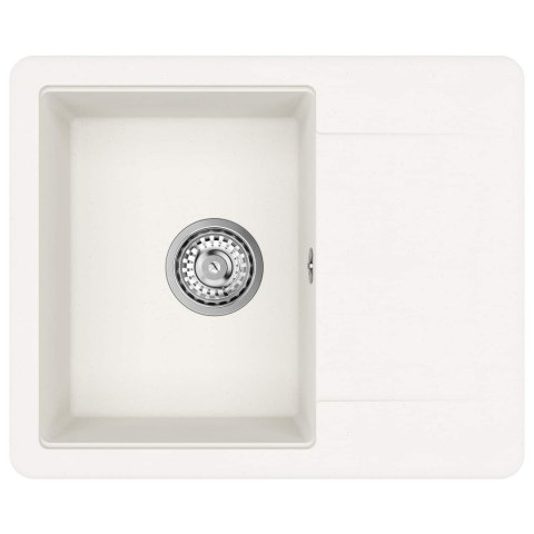 ZLEW BIAŁY 560X460MM 80% KWARC I 20% ŻYWICA