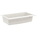 ZLEW BIAŁY 795X505MM 80% KWARCU I 20% ŻYWICY