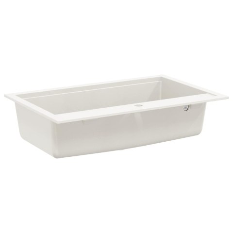 ZLEW BIAŁY 795X505MM 80% KWARCU I 20% ŻYWICY