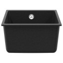 ZLEW CZARNY 370X460MM 80% KWARC I 20% ŻYWICA