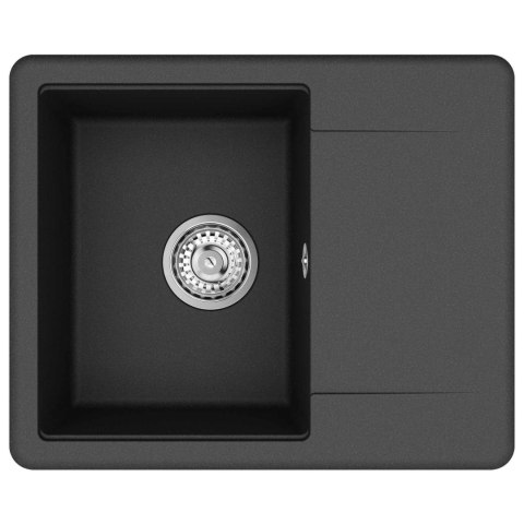 ZLEW CZARNY 560X460MM 80% KWARC I 20% ŻYWICA