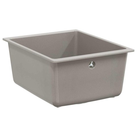ZLEW SZARY 370X460MM 80% KWARC I 20% ŻYWICA