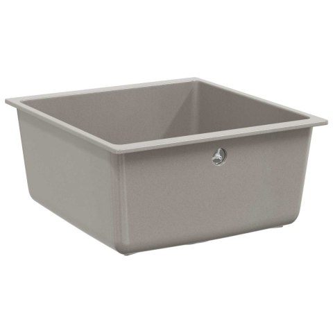 ZLEW SZARY 430X460MM 80% KWARC I 20% ŻYWICA